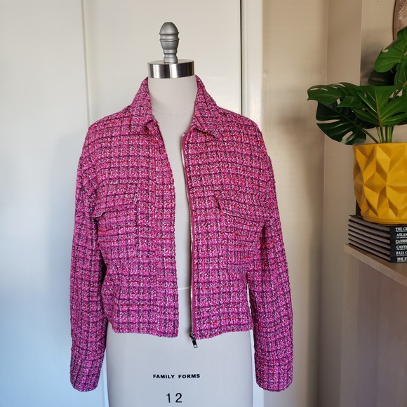 Rachel Zoe Tweed Jacket Size Medium! - Picture 2 of 16